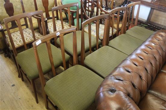 Set 6 Danish teak dining chairs